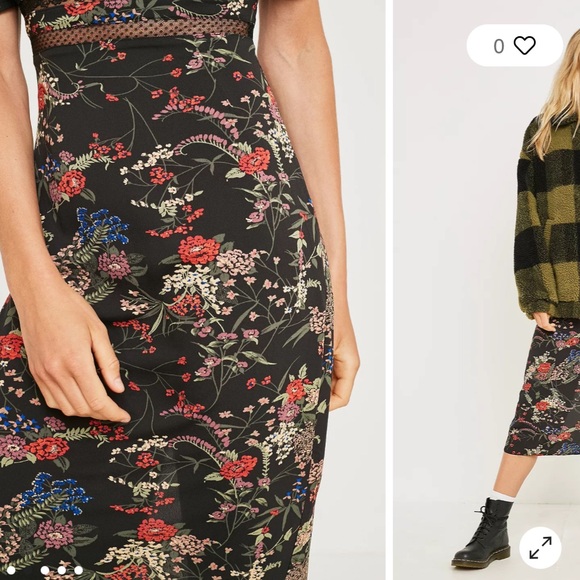 UO Emma Marie Floral lace trim midi dress size small - Picture 4 of 14